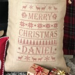 Personalised JUTE SANTA SACK (Daniel Design)